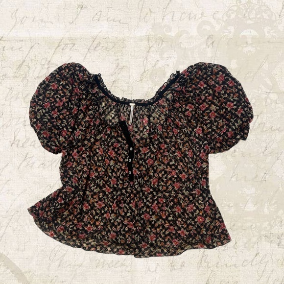 Free People Floral Blouse - Picture 1 of 4